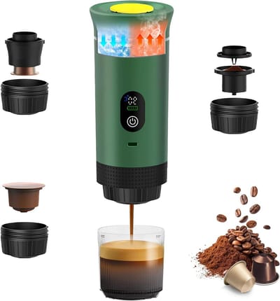 Koffiezetapparaat - Espresso machine - Koffie zetten - Compact design - 1-kops - Zwart