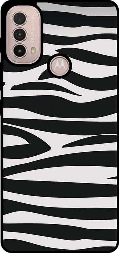 Smartphonica Telefoonhoesje Geschikt voor Motorola Moto E30 / E40 met zebra opdruk - TPU backcover case zebra design - Zwart Wit geschikt voor Motorola Moto E30;Motorola Moto E40