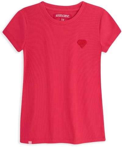 4PRESIDENT T-shirt meisjes - Barberry - Maat 116 - Meiden shirt