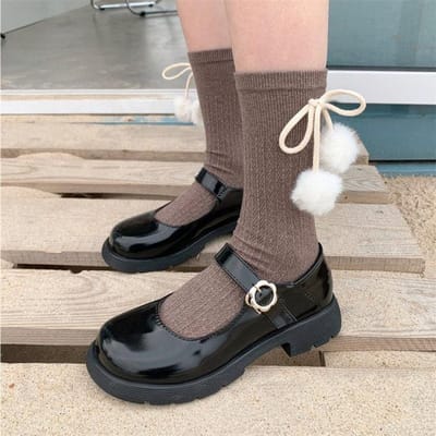 Lolita Schoenen Dames Japanse Stijl Mary Jane Schoenen Dames Vintage Ondiepe Flats Dikke Platform Schoenen Cosplay Vrouwelijke Sandalen Dames 7 zwart