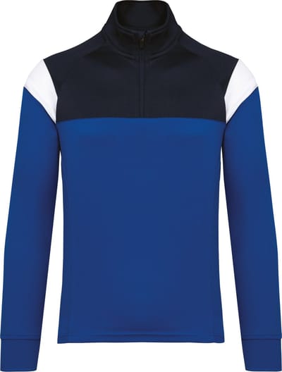 PROACT® Trainingssweater 1/4 rits uniseks PA387 - Dark Royal Blue / Navy - L