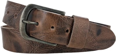 Leren Riem Dames | Kleur: Zand | Buffellederen Dames Riem | 4,5cm breed | Riemmaat: 85 (totale lengte: 100cm) | 100% echt leer | Nikkelvrije gesp