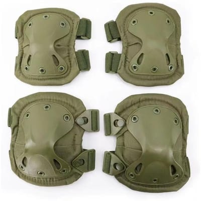 2 Set van Twee/set Tactische Kniebeschermers Elleboog CS Beschermer Leger Airsoft Buiten Fitness Jacht Kniebeschermer Veiligheidsuitrusting Heet Hoge Kwaliteit Praktisch Dagelijks Gebruik