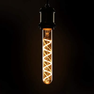NETTLIFE LED Edison gloeilamp buislamp E27 4W vintage lamp in buisvorm 185mm warm wit spiraal gloeidraad antieke nostalgie & retro verlichting voor thuis café bar feest, niet dimbaar