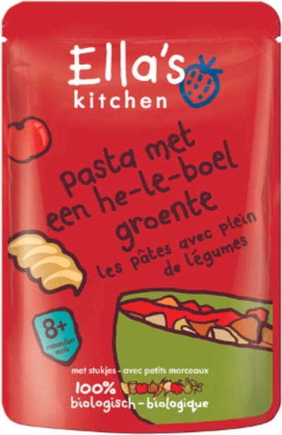 Ella's Kitchen Biologisch Maaltijdzakje 8+m Pasta & Groente - 7 x 190 gr - Voordeelverpakking