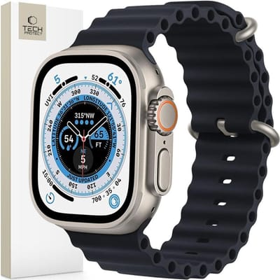 Tech-Protect IconBand Pro Strap for Apple Watch 4 / 5 / 6 / 7 / 8 / 9 / SE / Ultra 1 / 2 (42 / 44 / 45 / 49 mm) - Black