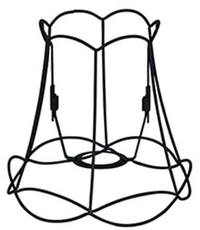 QAZQA granny frame - Retro Lampenkap - Ø 195 mm - Zwart -