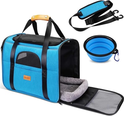 transportbox voor kleine huisdieren, katten, honden, konijnen Middelgroot (maximaal 15 lb)