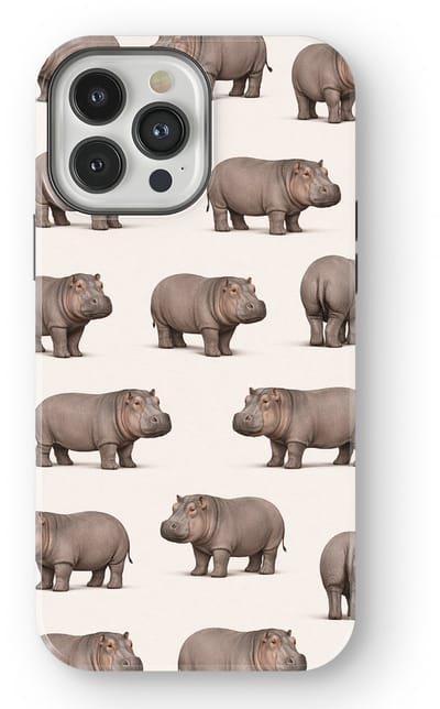 Safari Tough Case geschikt voor iPhone 13 Pro Max | Premium hoesje met Safari Dieren Design | Geschikt voor Mag | Dieren Print Backcover geschikt voor iPhone 13 Pro Max Nijlpaard