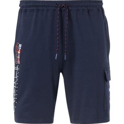 Jan Vanderstorm herren Sweatbermuda - 64/66 - donkerblauw - Plus Size