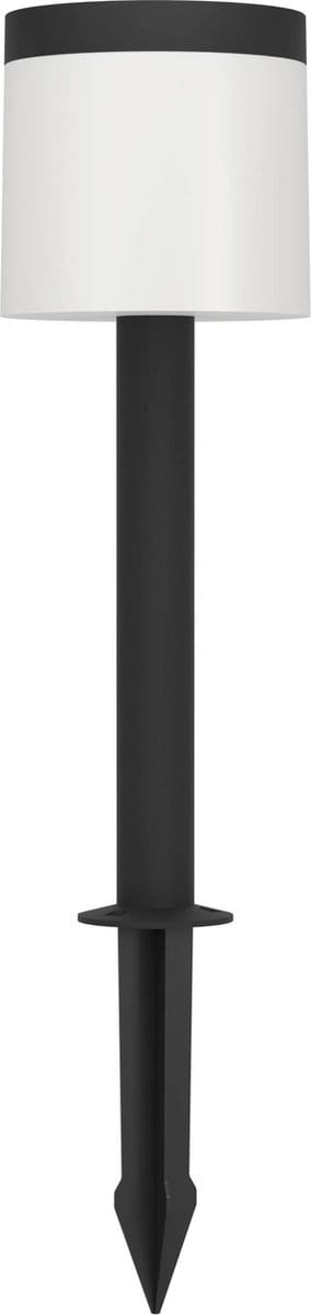 EGLO Pantete Solar Priklamp - Staande lamp Buiten - zonne-energie - LED - 65 cm - Zwart/Wit