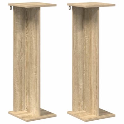 vidaXL - Plantenstand - 2 - st - Sonoma - Eiken - 25 - x - 25,5 - x - 80,5 - cm - Bewerkt - hout