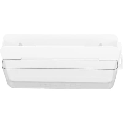 Houder voor afstandsbediening Wandmontage Transparant Afneembare Wandmontage Telefoonhouder voor Glas Tegel white