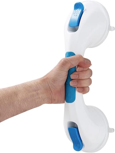 Stevige zuignap handgrepen voor badkamer, 31 cm lang, maximaal 110 kg, ideaal voor ouderen en gehandicapten, veilig voor in de douche en bad