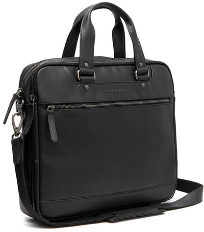 The Chesterfield Brand Montara Waxed Pull Up Laptoptas - 15 inch - Zwart