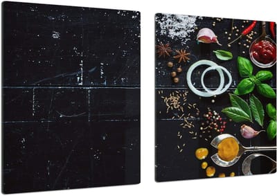 Glazen Kookplaatafdekking - Snijplank Werkbladbesparing - Keukenwerk Beschermen - Kras en Breukvast - 80 x 52 cm - Italian Spices 3