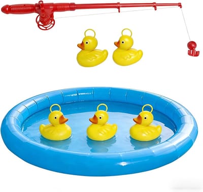 Kinderspel Eendjes Vangen - Waterpret Speelgoed - Buiten Spelen - Duurzaam ABS Materiaal - 20 x 22 x 4 cm