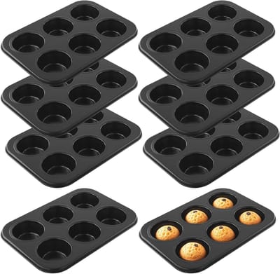 8 Delige Muffin Bakvormen voor 6 Cupcakes, Pudding en Yorkshire Pudding - Ideaal voor Taarten en Brownies