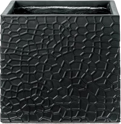FEIYAN - Bloempot - Zwart - 44 x 44 x 38 cm - Klei-vezelmengsel