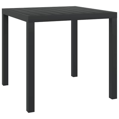 vidaXL - Tuintafel - 80x80x74 - cm - aluminium - en - HKC - zwart