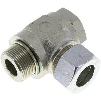 30S & G1-1/4'' Verzinkt Stalen Swivel Joint Snijringkoppeling Buitendraad 250bar Draaibaar ISO 8434-1