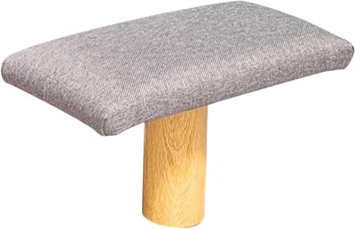 Houten knielbank - Meditatie kruk - Mindfulness oefenen - Verbeterde zitstabiliteit - 40 x 25 cm - Grijs