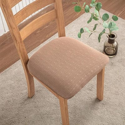 1 STUK Jacquard Eetkamerstoel Zitkussen Bekleed Stoelkussenhoes Elastische Hotelstoel Hoes voor Feest Banket Restaurant