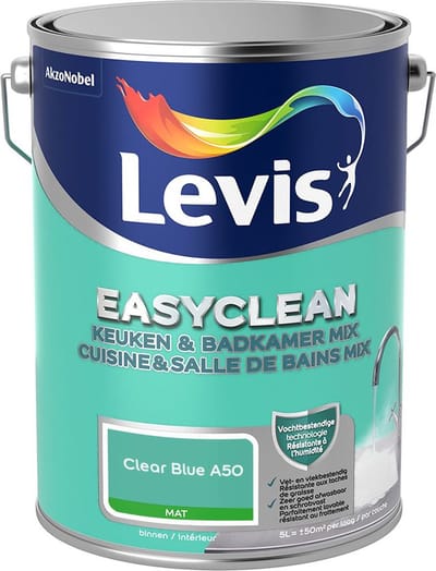 Levis - Easyclean Keuken & Badkamer Mix - Clear Blue A50 - Mengverf - 5 L