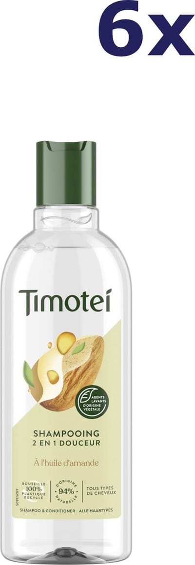 Timotei Shampoo - 6 x 300ml - met amandelolie 2in1