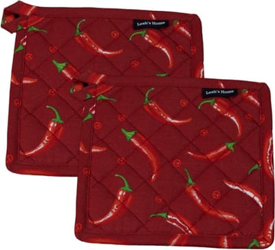 Pannenlappen set - 2 stuks - Cadeau voor haar - Peper - Hete peper