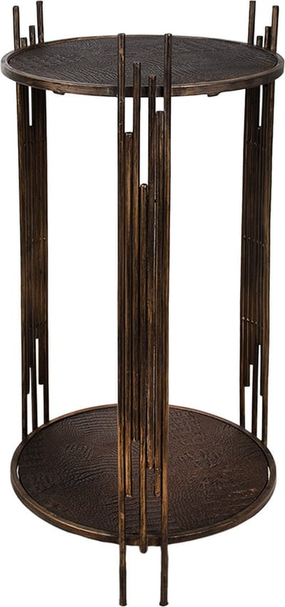 Clayre & Eef Bijzettafel 42x41x89 cm Bruin IJzer