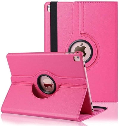 Book Cover Geschikt voor: Apple iPad Air 4 (2020) / iPad Air 5 (2022) 10.9 inch / iPad Air 11 inch (2025) M3 / (2024) M2 - Air 6 - Multi Stand Case - 360 Draaibaar Tablet hoesje - Tablethoes - Donkerroze