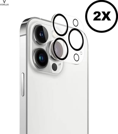 VOWLUX Camera Lens Protector voor iPhone 16 Pro Max – Screenprotector Camera Lens 9H Gehard Glas – Full Cover – 2 Stuks – Extra Sterk, Krasbestendig, HD Helder – Beschermglas voor Cameralens
