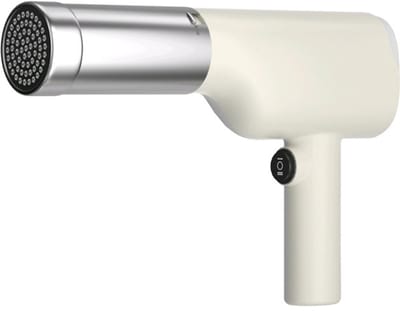 longziming - Elektrische Pastamachine - Pasta Maker Pistool - Pasta Maker Elektrisch - Vijf Vormopzetstukken - RVS 304 - Compact - En Lichtgewicht - Ideaal Voor Kamperen En Thuis - 1 Stuk - Wit