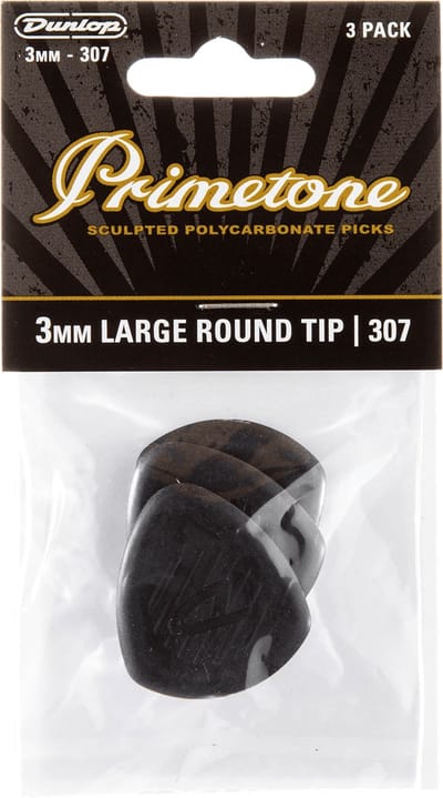 Jim Dunlop Primetone - Plectrums - Classic 307 Large Rond - Player's Pack 3 Stuks