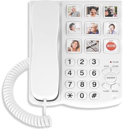 Vaste telefoons met snoer voor ouderen - Telefoon met grote knoppen voor thuis, hotel en kantoor