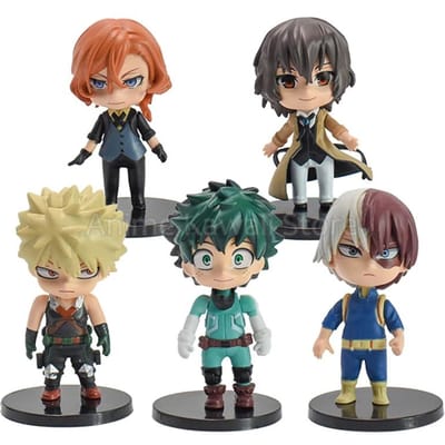 Lot de 5 Pièces/Ensemble Figurines d'Action Anime My Hero Academia Midoriya Izuku Bakugou Katsuki Todoroki Shouto Ochaco Uraraka Kirishima Modèle Vers