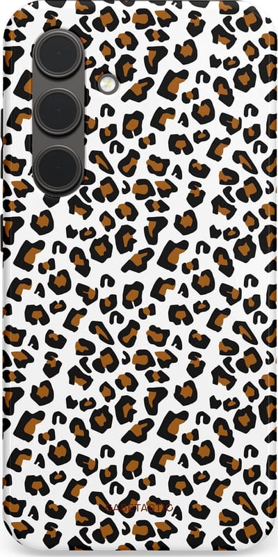 Casetastic Hoesje Geschikt voor Samsung S24 - Stijlvolle Beschermende Duo-layer Case - Panter abstractie