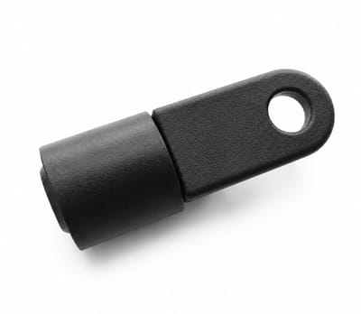 2x Kunststof bevestigingsoog - 6mm - Zwart - voor elastiek
