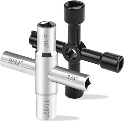 4-weg Sillcock Sleutelset - Multifunctionele Watersleutel 2-Pack
