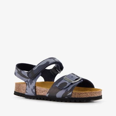 Hush Puppies kinder bio sandalen camouflage blauw - Maat 26