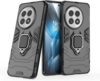 MobyDefend Hoesje - Geschikt voor OnePlus 13 - Dubbelgelaagde Pantsercase Met Standaard - Zwart