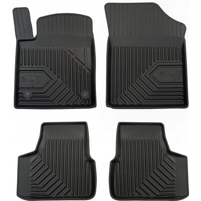 Premium Rubberen Mattenset No.77 - Geschikt voor Seat Mii 2011-2019 - Perfecte Pasvorm - TPE Elastomeer - Zwart - 4-delig - FROGUM