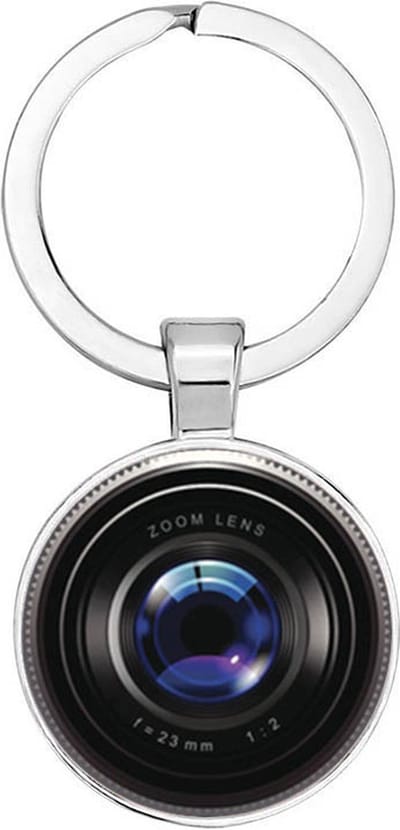 Akyol - Camera lens Sleutelhanger - camera - fotografen - leuk cadeau voor iemand die houdt van foto's maken - hobby - 2,5 x 2,5 CM