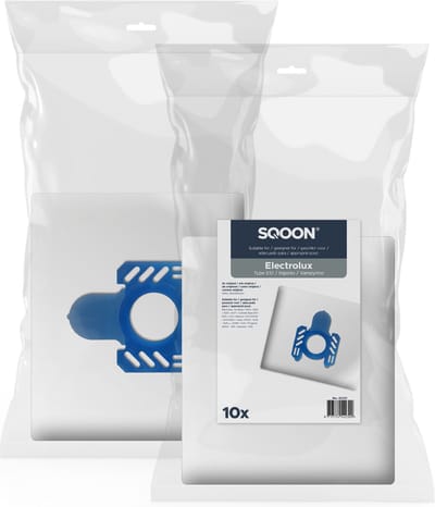 SQOON® Stofzuigerzakken Geschikt voor Electrolux GR.5 / Ingenio / Xio / Smart / Vamyprino Series - E51 - Synthetisch - 10 Stuks