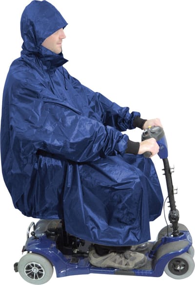 Aidapt Regenjas scootmobiel - Waterafstotend met mouwen - Blauw
