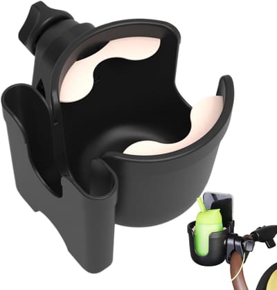 Bekerhouder Kinderwagen - Fleshouder Wandelwagen - Onderweg Benodigdheden - Verstelbare Hoek - 16 x 12 x 10 cm - Perzikkleur