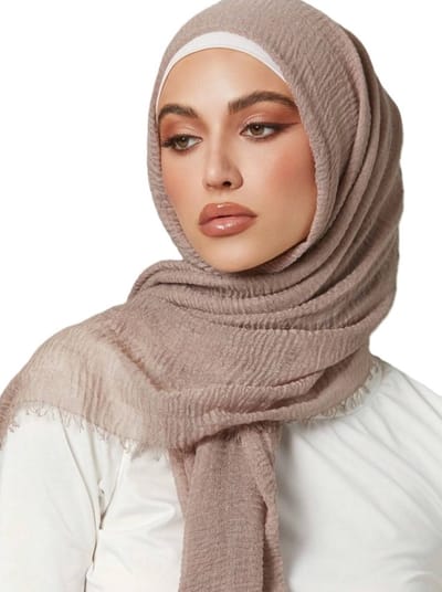 Hijabsjaal - Hijab Dames Sjaal - Hijab Fashion - Dames Sjaal - Omslagdoek - Hijab Chiffon - Rusty Roze - 197 * 87 cm