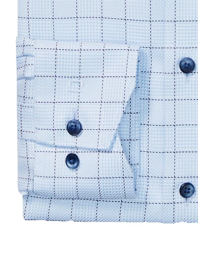 Olymp luxor modern fit overhemd print blauw