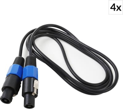 PA-Kabel 4-delige Set 2m Knikbescherming